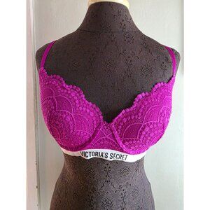 Victorias Secret Pink Lace Demi Double  34C